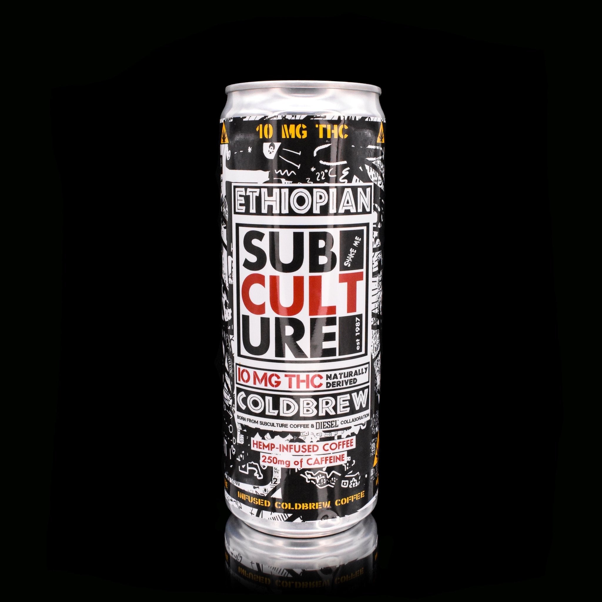 10mg THC Black Cold Brew Coffee — Single Can